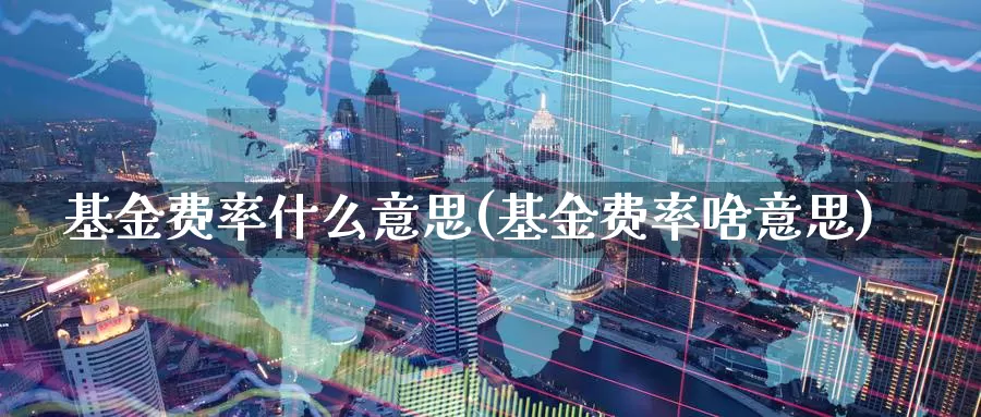 基金费率什么意思(基金费率啥意思)_https://www.zzcnk.com_理财_第1张