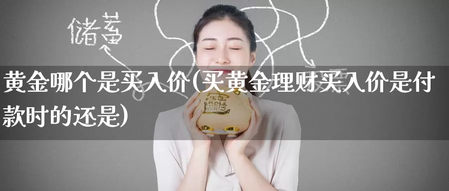 黄金哪个是买入价(买黄金理财买入价是付款时的还是)_https://www.zzcnk.com_财经_第1张