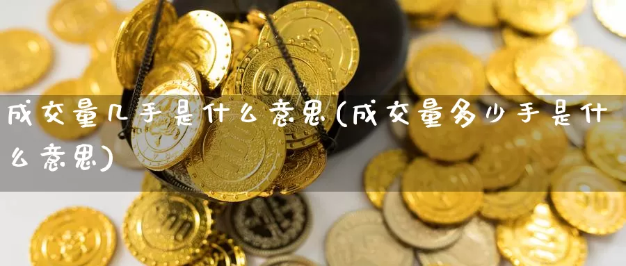成交量几手是什么意思(成交量多少手是什么意思)_https://www.zzcnk.com_内盘期货_第1张