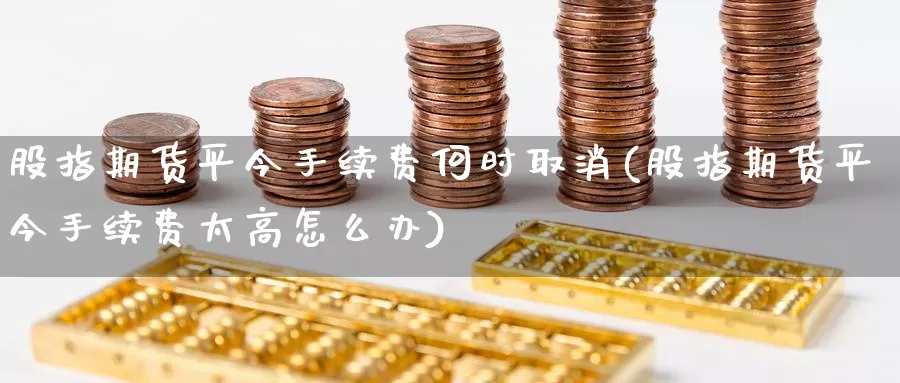 股指期货平今手续费何时取消(股指期货平今手续费太高怎么办)_https://www.zzcnk.com_纳指期货_第1张