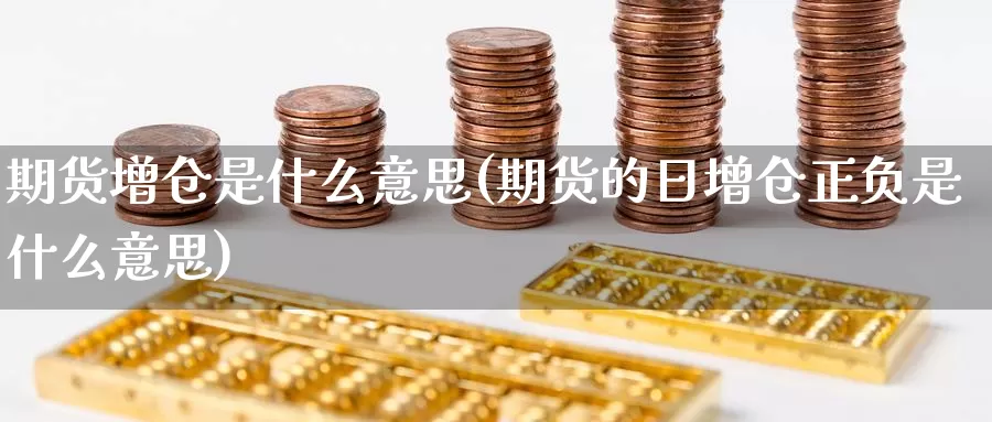 期货增仓是什么意思(期货的日增仓正负是什么意思)_https://www.zzcnk.com_期货_第1张