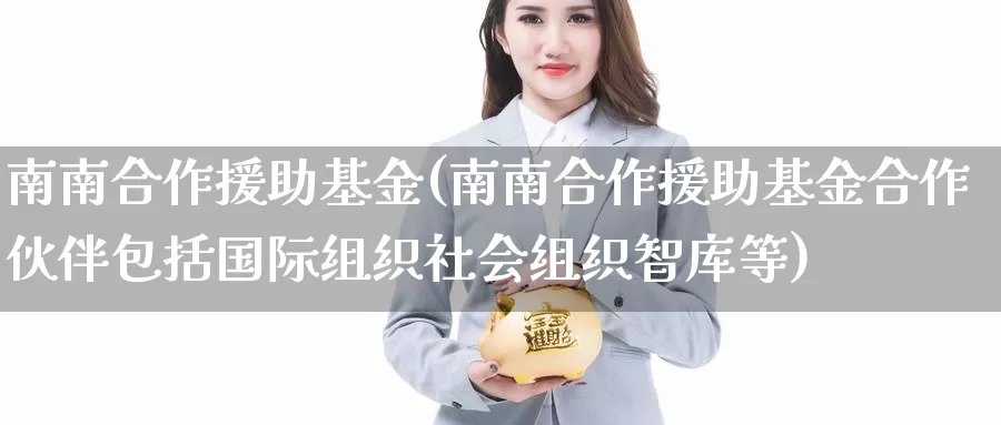 南南合作援助基金(南南合作援助基金合作伙伴包括国际组织社会组织智库等)_https://www.zzcnk.com_财经_第1张
