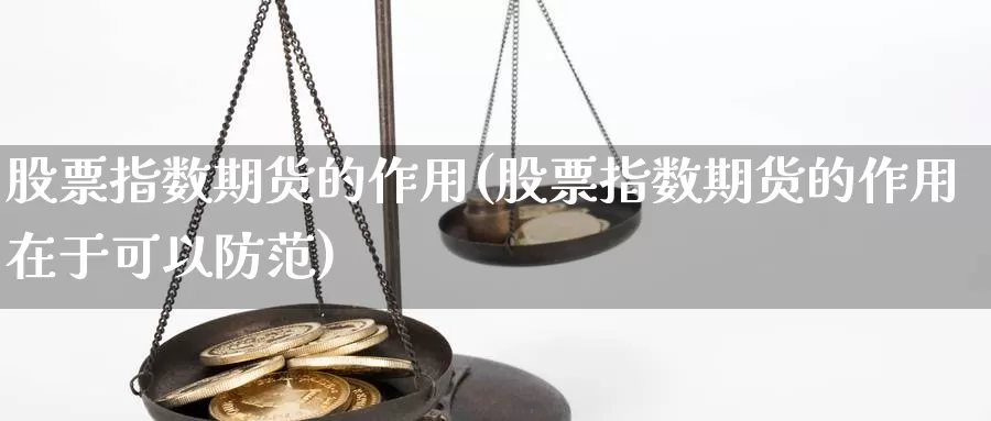股票指数期货的作用(股票指数期货的作用在于可以防范)_https://www.zzcnk.com_恒生指数_第1张