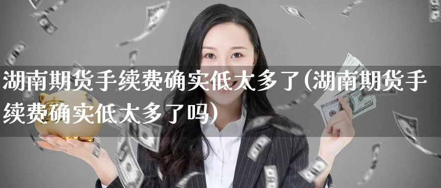 湖南期货手续费确实低太多了(湖南期货手续费确实低太多了吗)_https://www.zzcnk.com_纳指期货_第1张