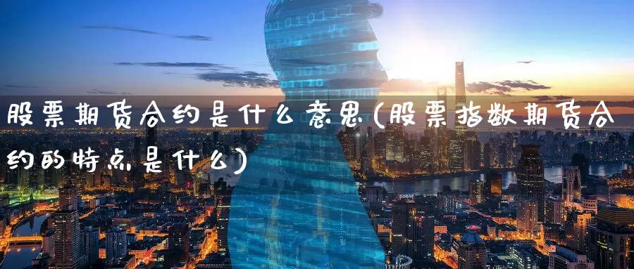 股票期货合约是什么意思(股票指数期货合约的特点是什么)_https://www.zzcnk.com_恒生指数_第1张