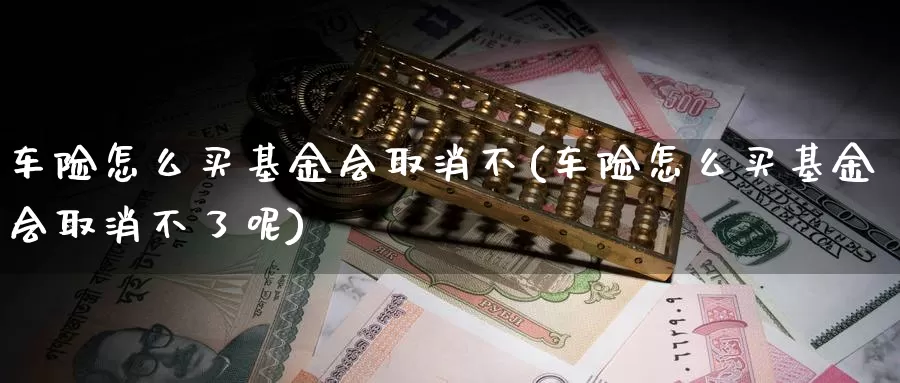 车险怎么买基金会取消不(车险怎么买基金会取消不了呢)_https://www.zzcnk.com_基金_第1张