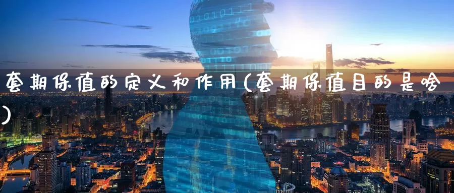 套期保值的定义和作用(套期保值目的是啥)_https://www.zzcnk.com_纳指期货_第1张